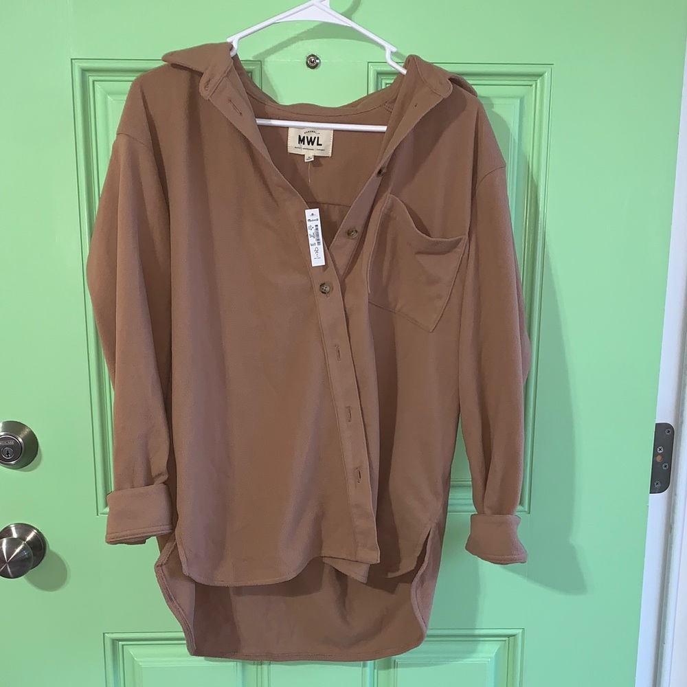 NWT Madewell Long Sleeve Button Up Top - Women’s size Medium